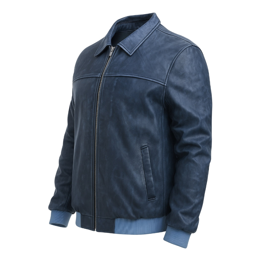 Buy Ferrari Blue Suede Coat Jacket Men & Women – Unisex Suede Bomber for Bold Style, Everyday Comfort, Year-Round Wear & Timeless Luxury
