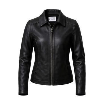 Buy Women Racer Black Leather Jacket – Premium Leather