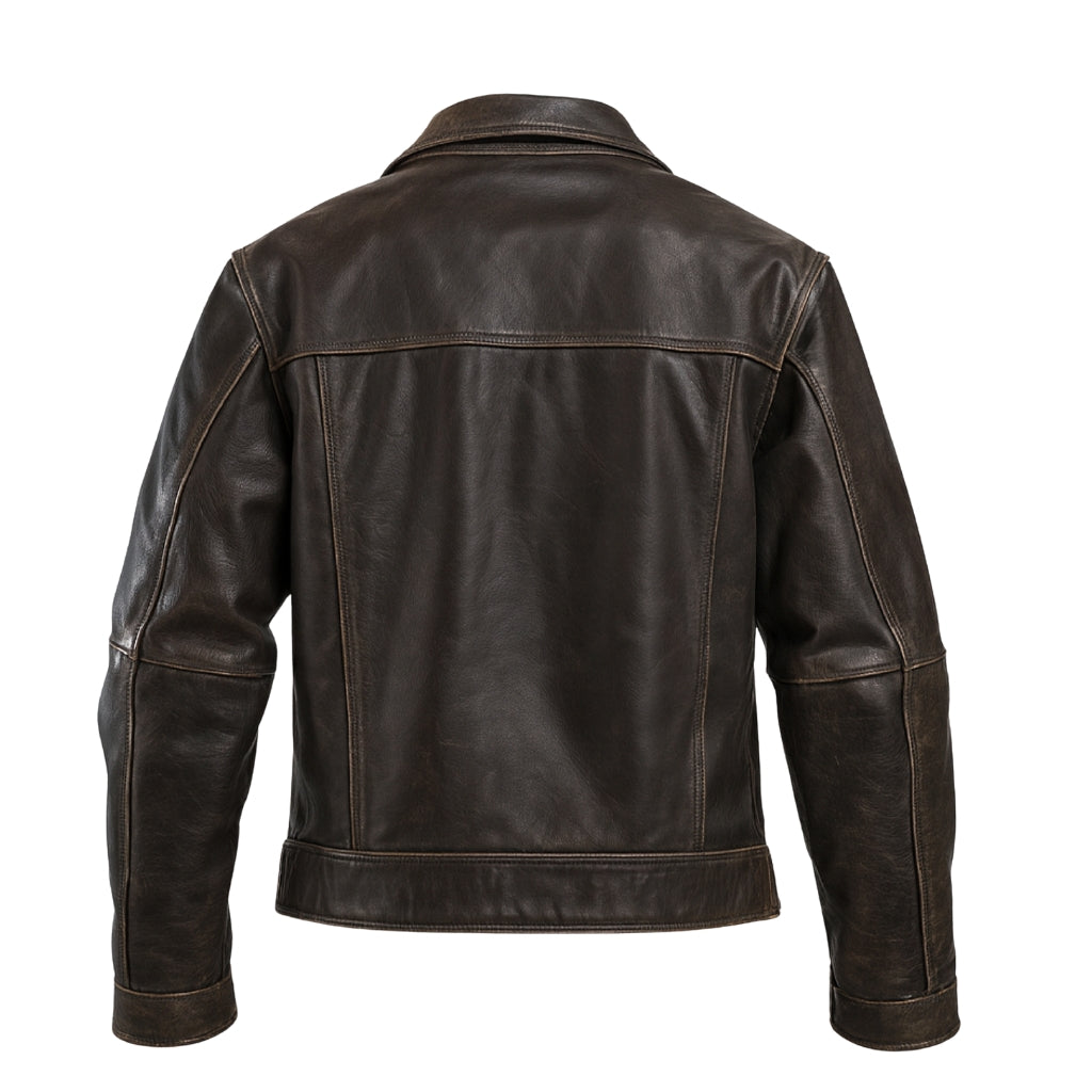 Buy High Quality Men’s Motorcycle Leather Jacket – Waterproof, Windproof Biker Coat with Regular Zipper, Plus Size Fit & Street-Style Edge