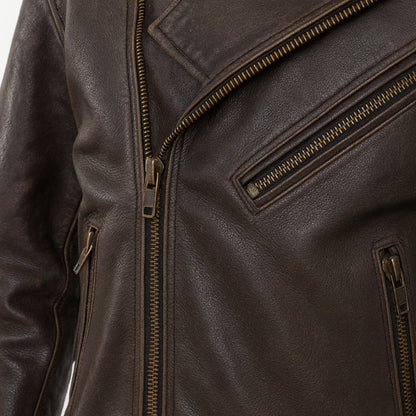 Buy High Quality Men’s Motorcycle Leather Jacket – Waterproof, Windproof Biker Coat with Regular Zipper, Plus Size Fit & Street-Style Edge