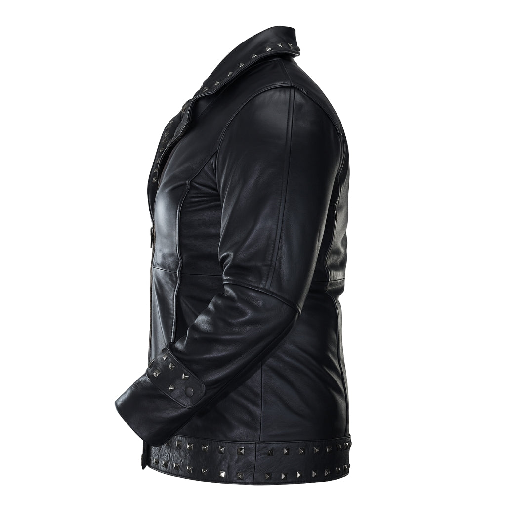 Buy Women’s Lapel Zipper Leather Jacket – Punk Rivet Oversized PU Biker Coat, Stylish Motorcycle Jacket & Short Leather Outerwear for Women