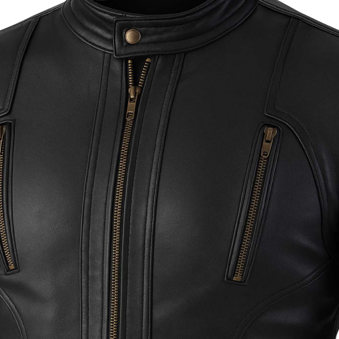 Buy Black Cafe Racer Leather Jacket – Premium Men’s Biker Outerwear with Classic Road Style & Modern Comfort