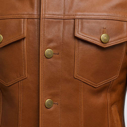 Buy Western Style Leather Dark Brown Jacket – Premium Unisex Outerwear with Classic Western Heritage & Rugged Comfort