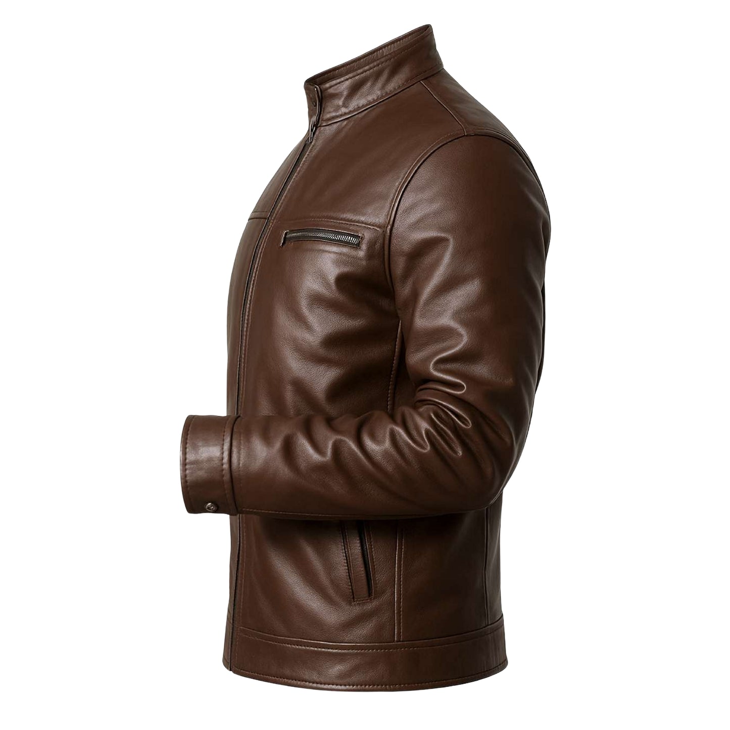 Buy Stellar Brown Leather Men’s Jacket – Premium Outerwear for Style, Comfort & Enduring Performance
