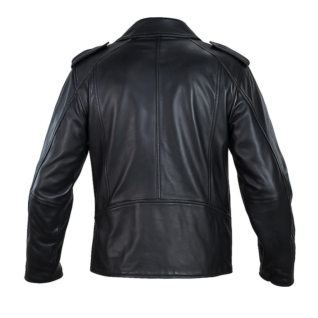 Buy Men Black Hooded Motorcycle Leather Jacket – Genuine Leather Biker Jacket for Rugged Style, Winter Warmth, Road-Ready Comfort & All-Season Versatility