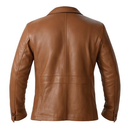Buy Men Cowhide Coat Vintage Men Leather Jacket – Genuine Leather Bomber for Timeless Style, Everyday Comfort, Winter Warmth & All-Season Versatility