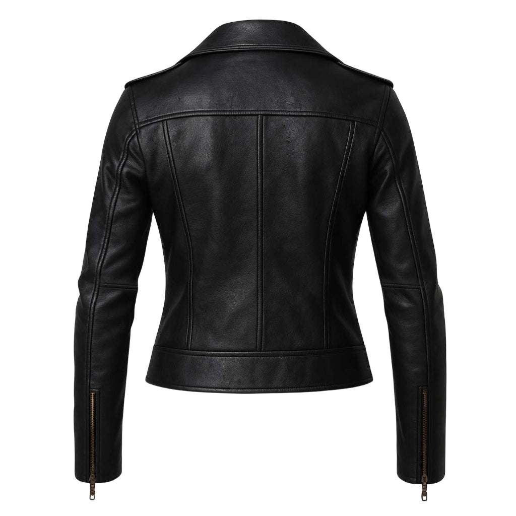Buy Women’s Cropped Leather Jacket with Belt – Chic Streetwear Edge Meets Premium Craftsmanship